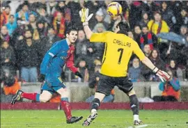  ?? FOTO: PEP MORATA ?? Casillas no pudo evitar el gol de Messi en 2008 Recibió 33 en el Camp Nou