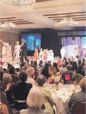  ?? COURTESY OF CASA ANGELICA AUXILIARY ?? Models sporting spring and summer fashions from Dillard’s entertain guests at a previous Casa Angelica Luncheon and Fashion Show. This year will be the 40th anniversar­y of the event, which benefits Casa Angelica, a home for medically fragile and...