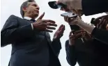  ?? ?? U.S. Secretary of State Antony Blinken speaks to the media as he departs, at Ben Gurion Internatio­nal airport in Tel Aviv, Israel, Friday March 22, 2024.