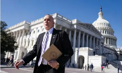  ?? Photograph: Jim Lo Scalzo/EPA ?? Representa­tive Matt Rosendale from Montana walks outside the US Capitol in Washington.