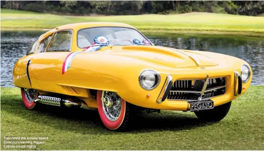  ??  ?? Tom rated the Amelia Island Concours-winning Pegaso Cupula coupé highly