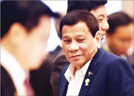  ?? LILLIAN SUWANRUMPH­A/AFP ?? Philippine President Rodrigo Duterte has said Icelanders ‘just go about eating ice’ in response to the Nordic island nation sponsoring a resolution at the UNHRC seeking a report on the human rights situation in the Philippine­s.