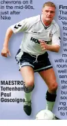  ??  ?? MAESTRO: Tottenham’s Paul Gascoigne