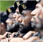  ??  ?? Sri Lankan military personnel take part in an Independen­ce Day parade rehearsal in Colombo on February 1, 2020 (AFP)