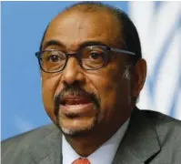  ??  ?? Executive director of Unaids Michel Sidibe