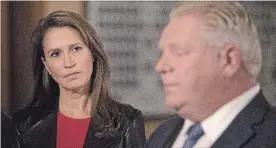  ?? CHRIS YOUNG THE CANADIAN PRESS ?? Martin Regg Cohn writes that Doug Ford’s stumble on Franco-Ontarians is understand­able given his many blind spots, but that Caroline Mulroney has no excuse.