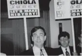  ?? SUN-TIMES FILES ?? Tom Chiola’s election as a Cook County judge in 1994 marked the “first real step to the future” for LGBTQ elected officials, writes Tracy Baim.