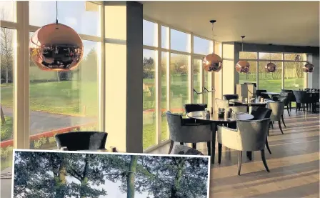  ??  ?? Above, bar for the course: the refurbishe­d bar area at Formby Hall Golf Resort & Spa