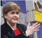  ??  ?? Sturgeon: If the last two years have shown us anything, it is surely that more time will inevitably be needed to agree the future relationsh­ip.