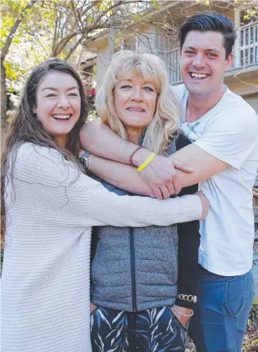  ?? Picture: DAVID SWIFT ?? LEG UP: First-home buyer Ben Tanswell and his partner Christina Knock had a little help from Ben's mum, April Prestwidge, buying their new home at Hornsby in Sydney.