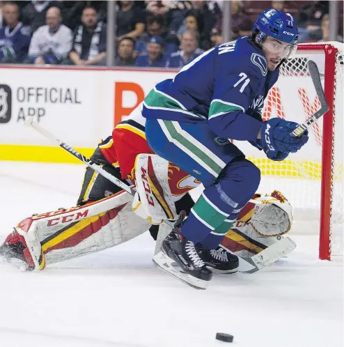  ?? GERRY KAHRMANN / PNG ?? P.E.I. native Zack MacEwen has been called up from the Canucks’ AHL affiliate in Utica and will be accompanyi­ng the team on its California swing after tonight’s game at home against the Sharks.