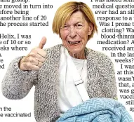 ??  ?? First jab: Annie Lynch, who was the first in the Republic to be vaccinated