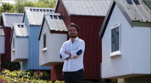  ?? Picture: Gordon Terris ?? „ Social Bite founder Josh Littlejohn at the opening of the new Social Bite Village for the homeless in Granton in Edinburgh yesterday.