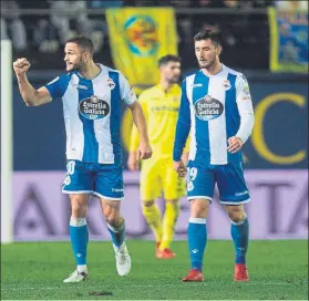  ?? FOTO: EFE ?? Andone, celebrando su gol que certificó el valioso empate que arañó el Deportivo ayer