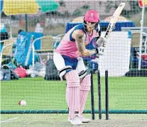  ??  ?? Abrupt end: Ben Stokes’ campaign is over after he broke a finger while attempting to take a catch for Rajasthan Royals in their opening game