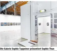  ??  ?? Die Galerie Sophie Tappeiner präsentier­t Sophie Thun