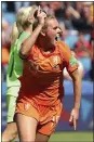  ?? FRANCISCO SECO – AP ?? Jill Roord of the Netherland­s scored the game’s lone goal against New Zealand.