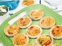  ?? CARLOS OSORIO PHOTOS /TORONTO STAR ?? English breakfast quiche tarts with mushrooms, back bacon, tomatoes and shallots.