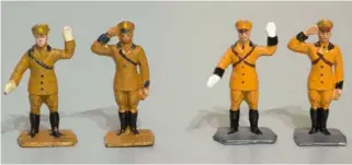  ??  ?? ▲ The Dinky Toys and the Somerville Models AA Patrolmen.