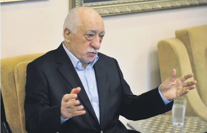  ??  ?? Fetullah Gülen who is seen here in his Pennsylvan­ia compound has lived in the U.S. since 1999.