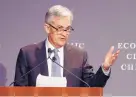  ?? REX ARBOGAST/ASSOCIATED PRESS ?? Jerome Powell, chairman of the Federal Reserve, discusses interest rates at the Economic Club of Chicago on April 6.