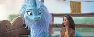  ?? DISNEY ?? Awkwafina voices the dragon Sisu, left, alongside Raya (voiced by Kelly Marie Tran) in “Raya and the Last Dragon.”