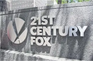  ?? MARK LENNIHAN/THE ASSOCIATED PRESS FILE PHOTO ?? Integratin­g 21st Century Fox’s assets will be a massive undertakin­g made only more challengin­g by industry disruption­s and fast-changing consumer habits.