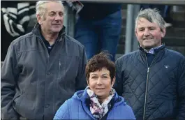  ??  ?? Right: Eileen Casey O’Connor from Boherbue in the company of Gerdie Buckley and John Twomey, St. Johns at the Munster JAFC Final in Mallow.Seán Kelly from Ballydesmo­nd attended the Munster JAFC Final in Mallow.