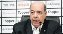  ?? VITOR SILVA/SSPRESS/BOTAFOGO–16/4/2019 ?? Insatisfaç­ão. Nelson Mufarrej, presidente do Botafogo