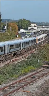  ?? MARK PIKE. ?? On October 2 2017, South Western Railway 444040 leads the late-running 0835 London Waterloo-Weymouth through Eastleigh. Strike action on SWR continues, as RMT talks with the operator over the future of staff.