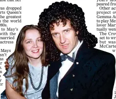  ??  ?? HITCH: Brian May with first wife Chrissie in 1986