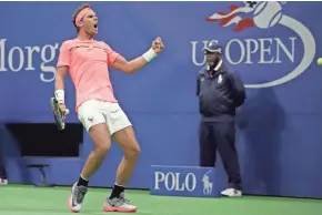  ?? ASSOCIATED PRESS ?? Rafael Nadal celebrates after defeating Leonardo Mayer during the third round of the U.S. Open on Saturday in New York.