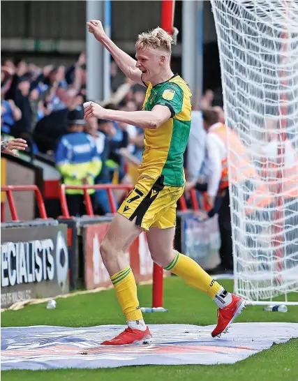  ?? Picture: Matt Bunn/JMP ?? Connor Taylor shows his delight at scoring Rovers’ equaliser against Watsall