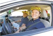  ?? JOSIE LEPE/STAFF ?? Cyrus Phan, 29, right, and Anthony Puah, gamers who run driving service Pika Speed, drive a customer as he plays Pokémon Go in downtown San Jose onWednesda­y. Multiple startups have aimed to capitalize on the app’s popularity.