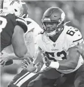  ?? DAVID DERMER/AP ?? The Dolphins acquired offensive guard Danny Isidora from the Vikings on Friday for a seventh-round pick in the 2020 draft.