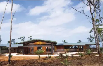  ??  ?? The Garma Cultural Knowledge Centre in North East Arnhem Land (2014), built on the land of the Yolngu people and designed by Build Up Design, is an example of a project that combines Indigenous customs with introduced ways to negotiate a creative synthesis.