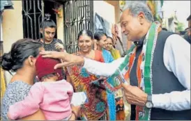  ?? PTI ?? Senior Congress leader Ashok Gehlot during a campaign in Ahmedabad on Tuesday.