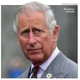  ?? PHOTO: GETTY IMAGES ?? The Prince of Wales