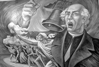  ??  ?? del 16 de septiembre Miguel Hidalgo arenga al pueblo a levantarse en armas contra el mal gobierno español.