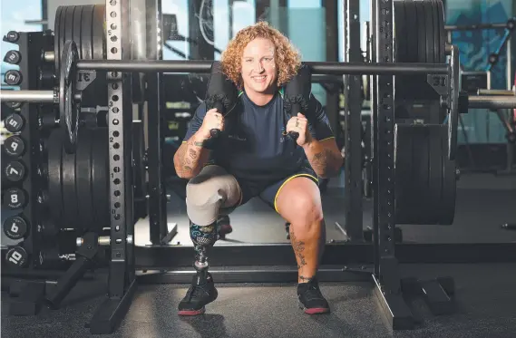  ?? ?? Veteran Ainsley Hooker will compete in track and field, wheelchair basketball and wheelchair rugby at the Invictus Games in Germany. Pictures: Shae Beplate