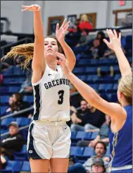  ?? (NWA Democrat-Gazette/Hank Layton) ?? Anna Trusty and the Greenwood Lady Bulldogs are bracing for their toughest stretch of games of the 5A-West schedule over the next eight days. First up is a matchup at Harrison today.