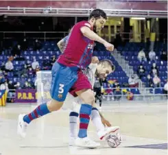  ?? // DAVID RAMÍREZ ?? Matheus, decisivo para el Barça en los dos partidos de cuartos