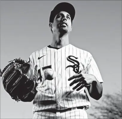  ?? ARMANDO L. SANCHEZ/CHICAGO TRIBUNE ?? White Sox pitcher Gio Gonzalez poses for a portrait on photo day in February during spring training at Camelback Ranch.