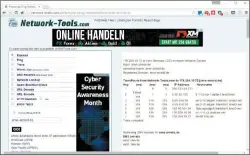  ??  ?? Über die Webseite http:// network-tools.com ist es möglich, zu einer Webadresse die zugehörige IPAdresse zu erfahren.
