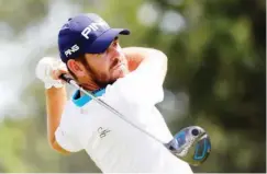  ??  ?? Louis Oosthuizen of South Africa plays his shot from the 16th tee during the first round of the THE PLAYERS Championsh­ip at the Stadium course at TPC Sawgrass on May 11, 2017 in Ponte Vedra Beach, Florida.