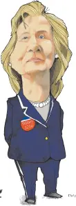  ??  ?? CLINTON: Could find it lonely at the top as Dems, GOP stymie her agenda.