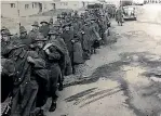  ??  ?? Young men head away to Compulsory Military Training. The first intake was 70 years ago on May 9, 1950.