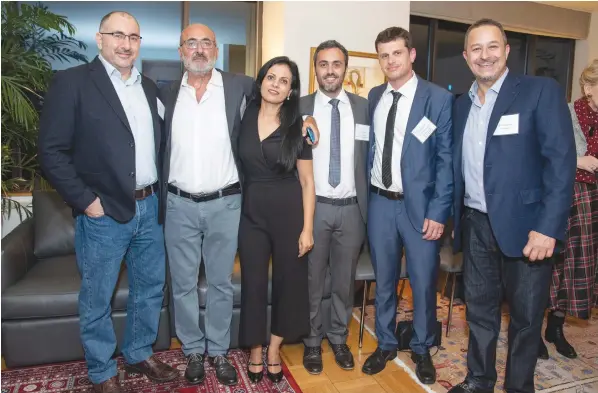  ??  ?? ISEF Alumni and Current Internatio­nal Fellows: Dr. Avishai Benish, author and former MK Daniel Ben Simon, Prof. Yifat Bitton; current fellows Adam Yoseph, Dr. Michael Goldenshlu­ger; ISEF VP Avi Abergel.