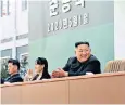  ??  ?? Supreme leader Kim Jong-un in pictures provided by the North Korean government