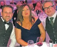  ??  ?? Springbank sales and marketing director Ranald Watson, Linda McAulay and Mark Watt, director of sales for W.M. Cadenhead’s.